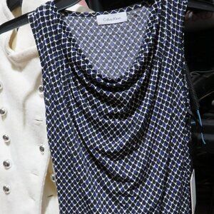 BOGO CALVIN KLEIN Petite Cowl Neck Sleeveless Tank Cami XSP black purple white